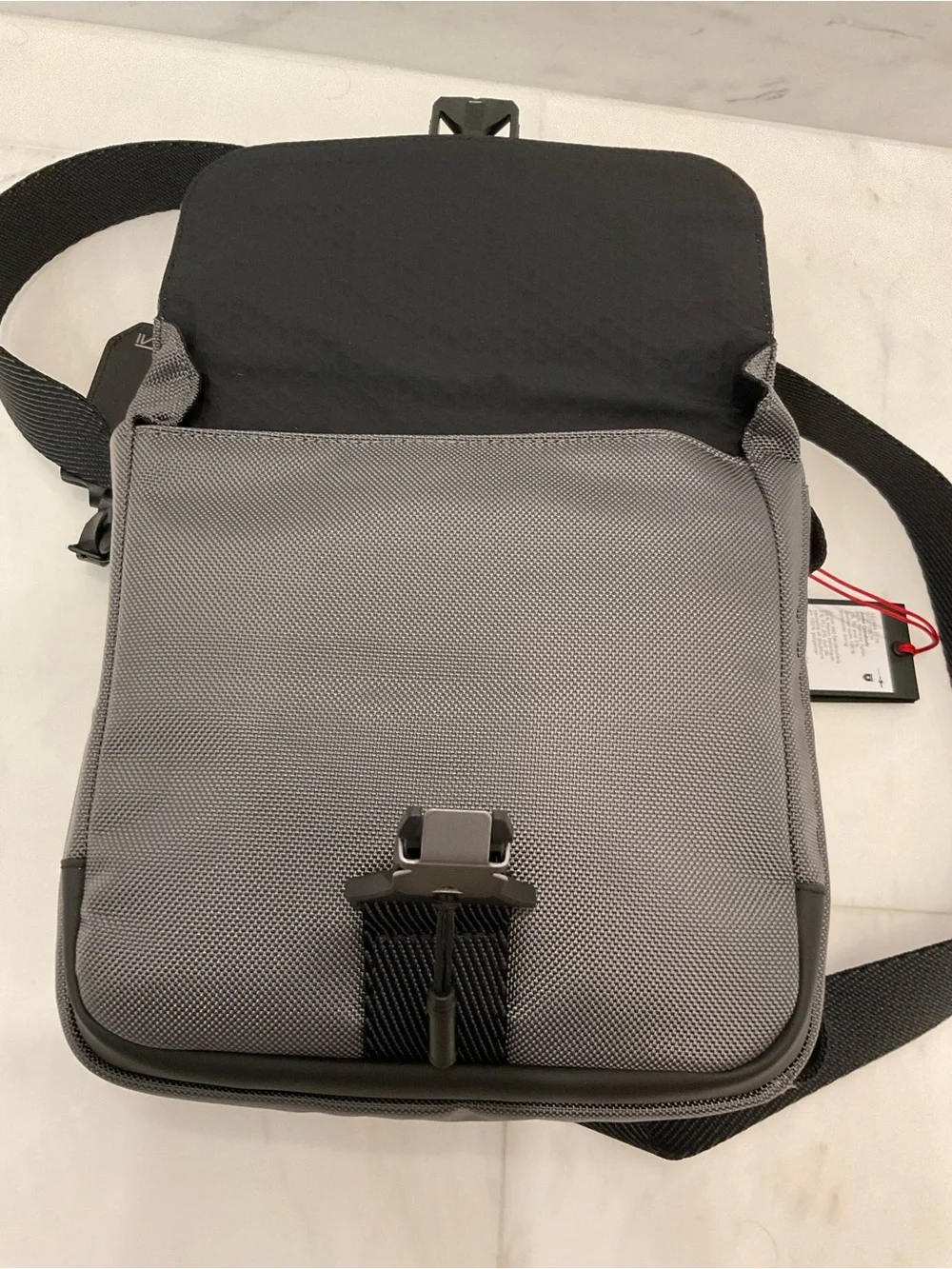 NEW Tumi ALPHA BRAVO JUNIOR 9.5” Ballistic Nylon Sling Crossbody Bag - CHARCOAL